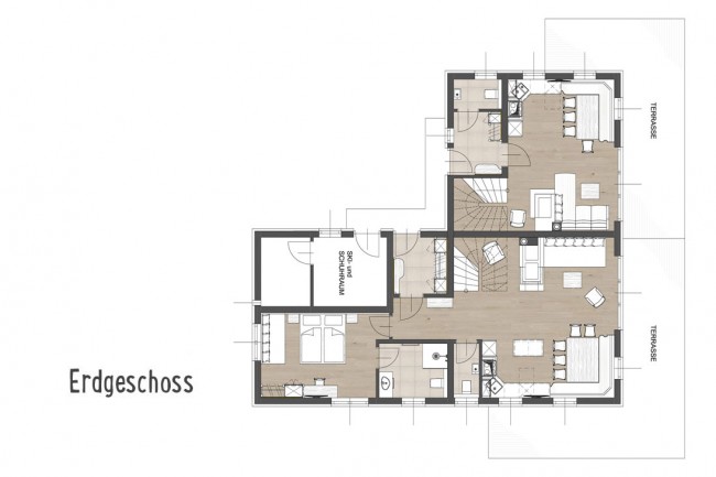 Skizze Ferienhaus Almchalet Linharterhof 230 m² Erdgeschoß