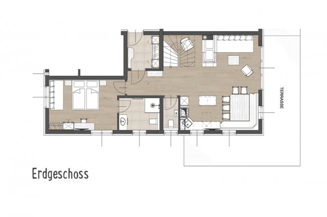 Skizze Appartementtyp Jagd 145 m² Erdgeschoß
