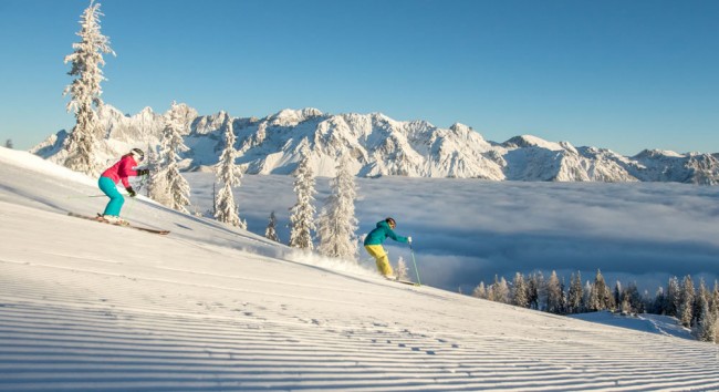Skifahren auf der Hochwurzen © Schladming-Dachstein Georg Knaus