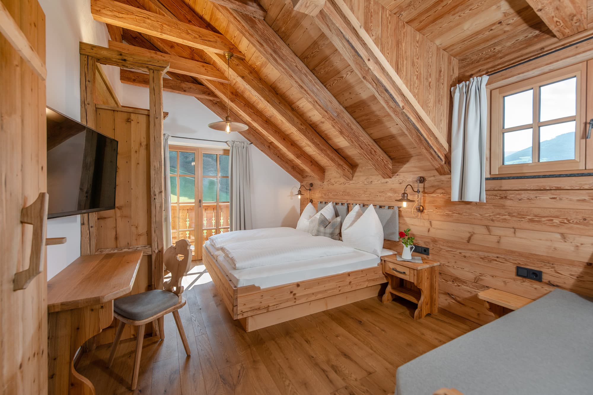 Schlafzimmer Luxus-Almchalet Linharterhof